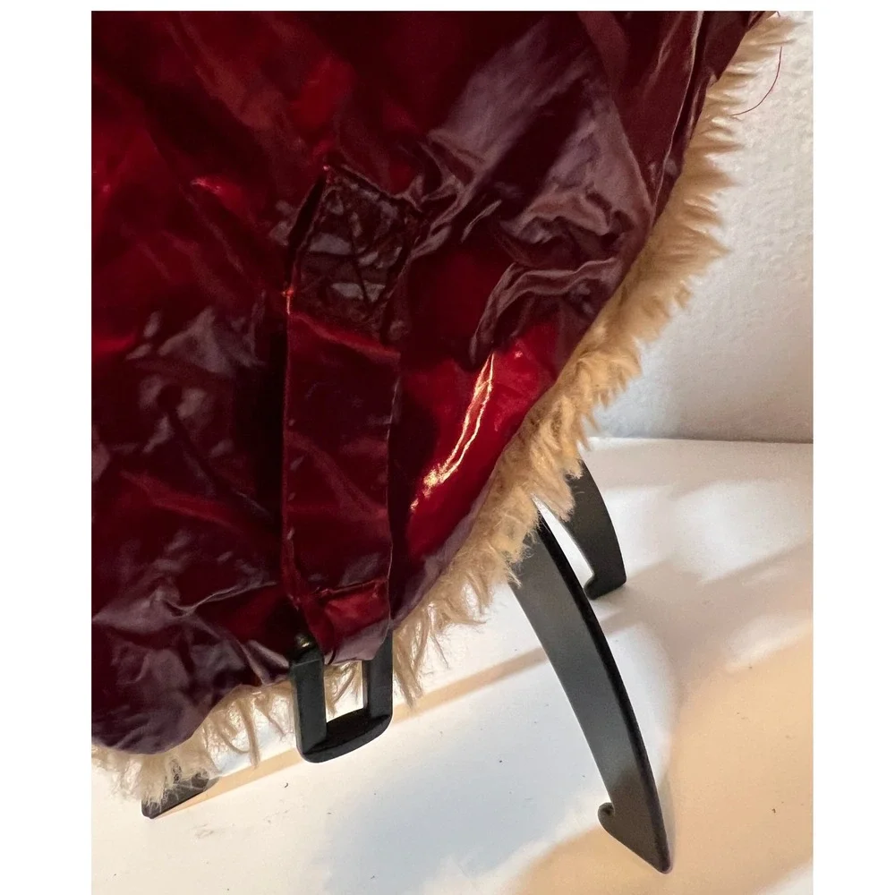 7 A.M. Enfant Polar Hat 200 CH200 Burgundy Faux Fur Trapper‎ Medium 1-2T